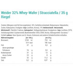 Weider Whey Wafer Waffel Stracciatella Riegel 35g