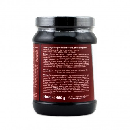 Workout Booster mit Koffein Cassis Geschmack 650g