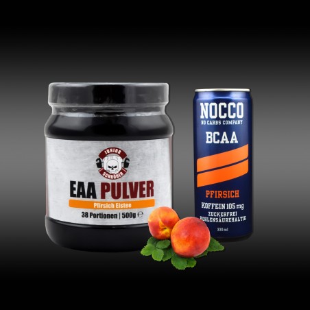 Nocco BCAA Pfirsich EAA Pulver Pfirsich Eistee