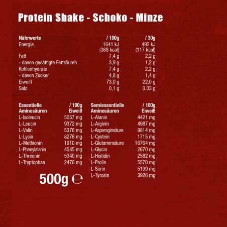 100% Whey Protein Shake Schoko-Minze