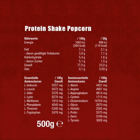 100% Whey Protein Shake Popcorn Geschmack