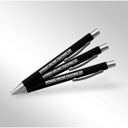 10er Set Soft Touch Kugelschreiber Schwarz Junior Schröder