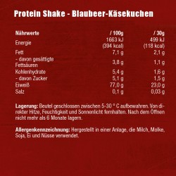 Iso Whey Protein Shake Blaubeer-Käsekuchen Laktosefrei